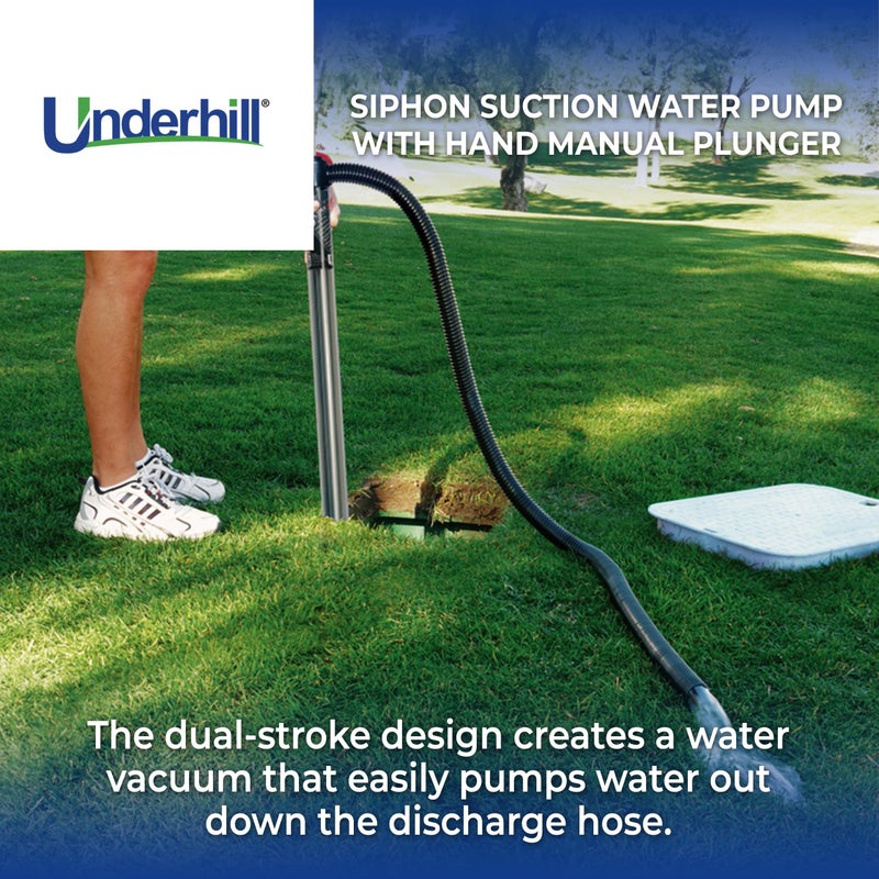 Underhill Big Gulp Pro Siphon Suction Water Pump 36 Inch Length with 72 Inch Outlet Hose, For Fluid Transfer, Water Removal, A-G3672CK - Image 2